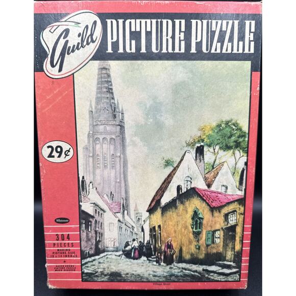 Vintage Guild Picture Puzzle Series No 101 Village Street Whitman Publishing - Picture 8 of 8